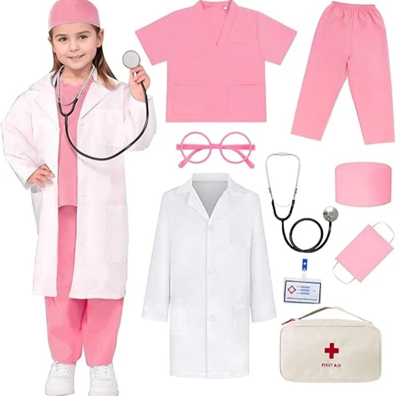 Kids Doctor Education - キッズトップ + パンツ + コート +