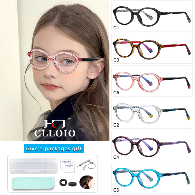 Kids Educational Computer - Clloio-子供のための青い光線メガネフレーム、近視学習眼鏡、ティーンエイジャーのための眼鏡、コンピューター眼鏡、女の子と男の子、ビデオゲーム、子供のためのファッション