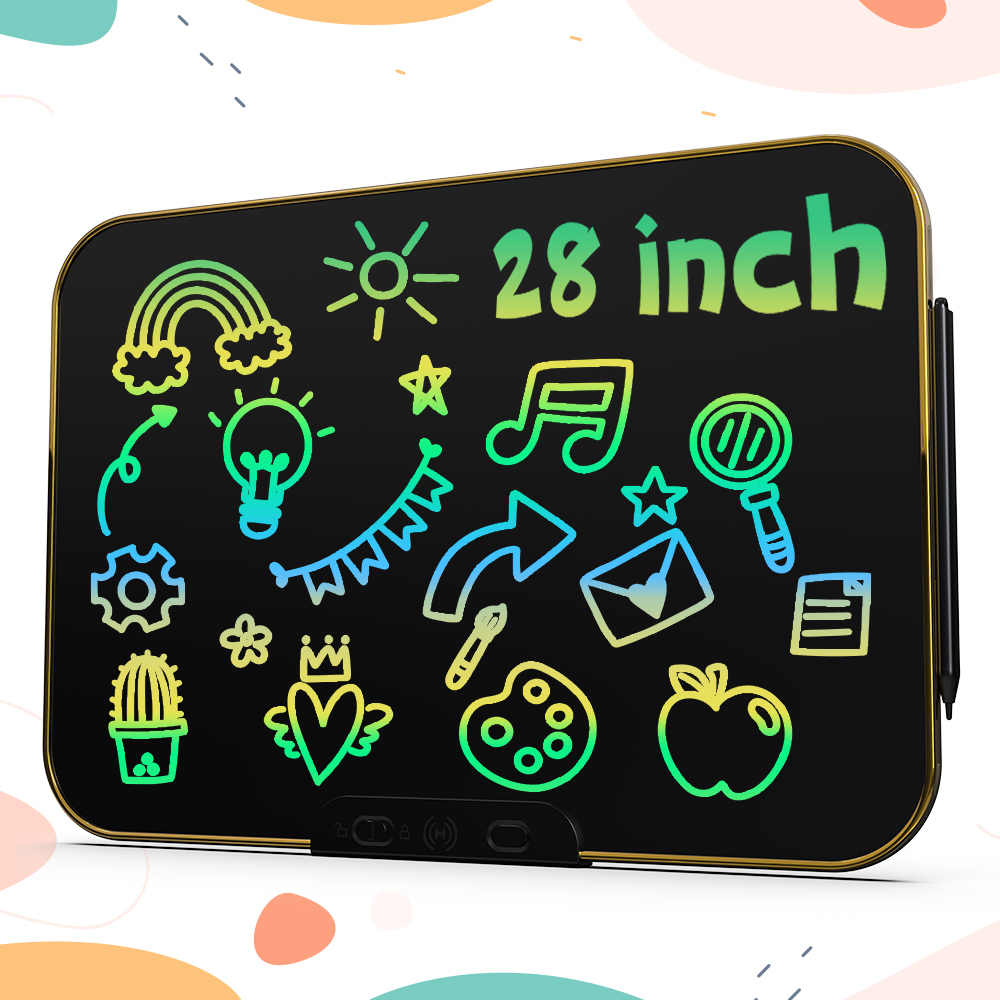 Kids Education Tablets - ニューイエス 電子手書きキッズお絵かきタブレット ライティングスレートパッドボード 28インチ液晶ライティングタブレット 子供用