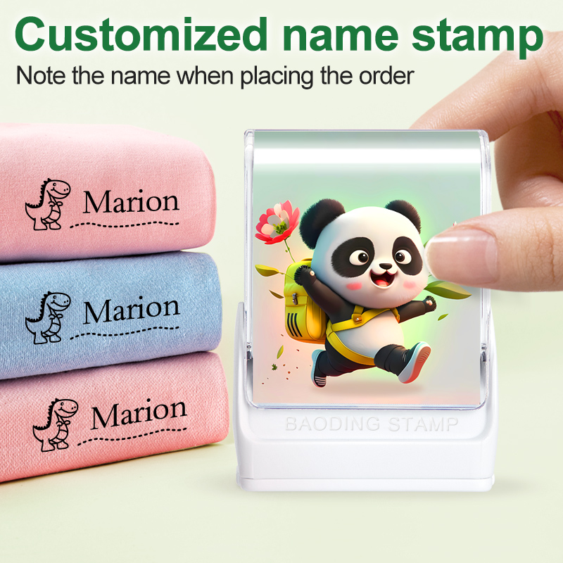 Kids Education Name - カスタマイズされた子供用彫刻スタンプキット - 再利用可能な防水ネームシール、非毒性インク付き、就学前活動の教育ギフト
