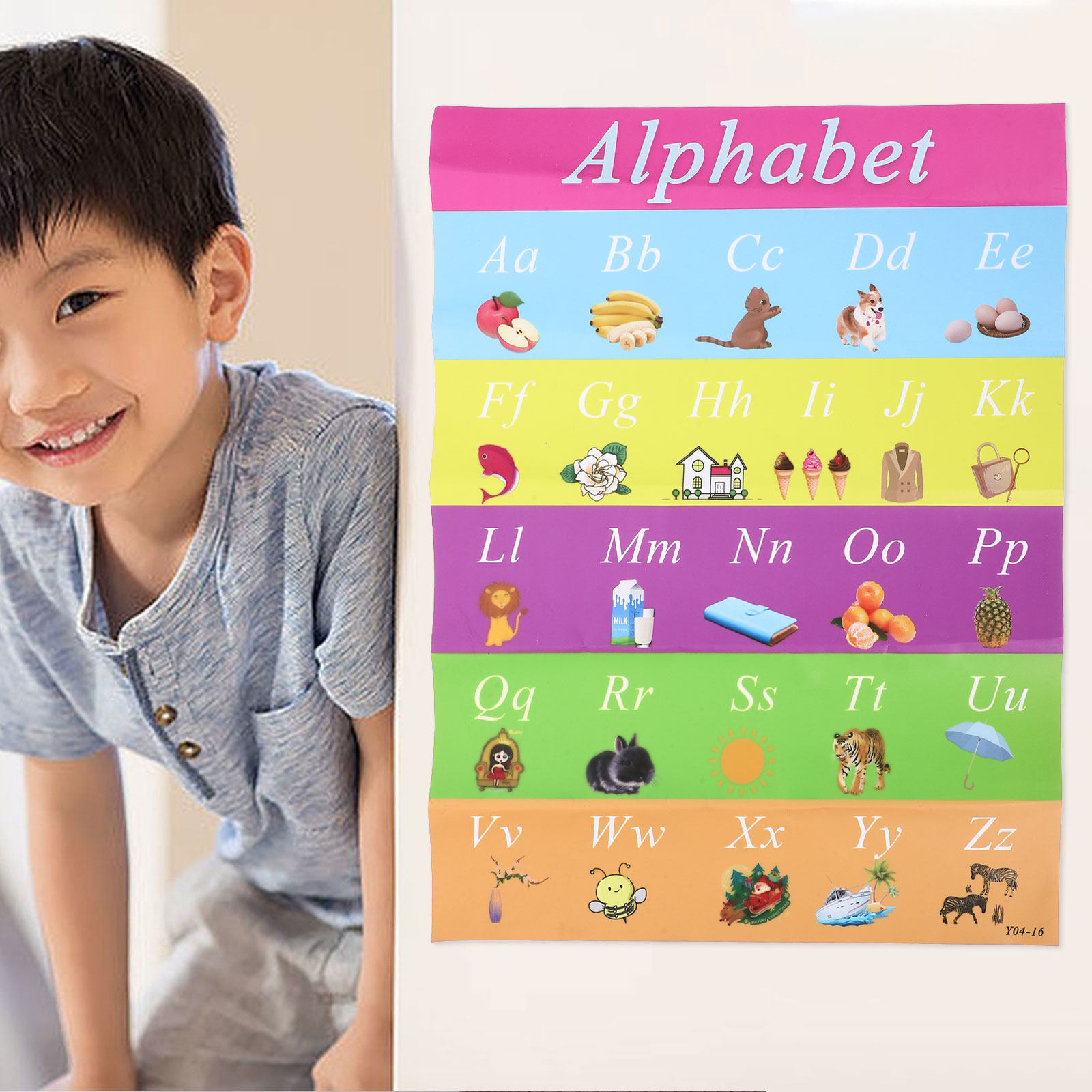 自己粘着式子供用アルファベットチャート 早期教育ポスター 3 - Kids Education Charts のレビューと価格