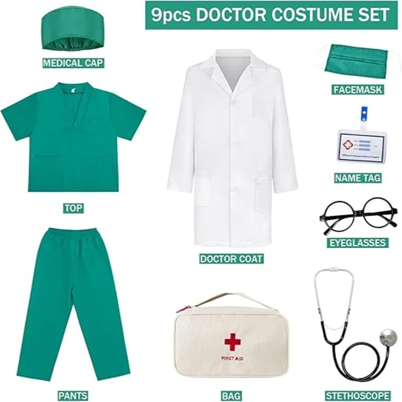 キッズトップ + パンツ + コート + アクセサリー 9  - Kids Doctor Education のレビューと価格