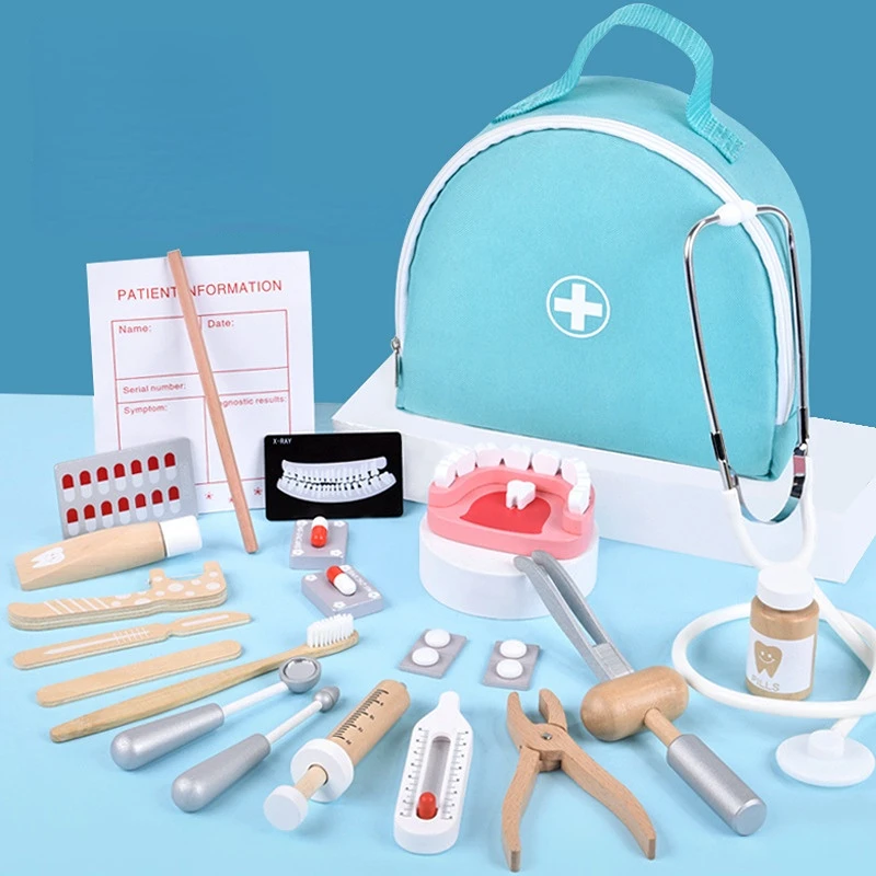 新しい子供向けごっこ遊びおもちゃ 木製ごっこ遊びお医者さんご - Kids Doctor Education のレビューと価格