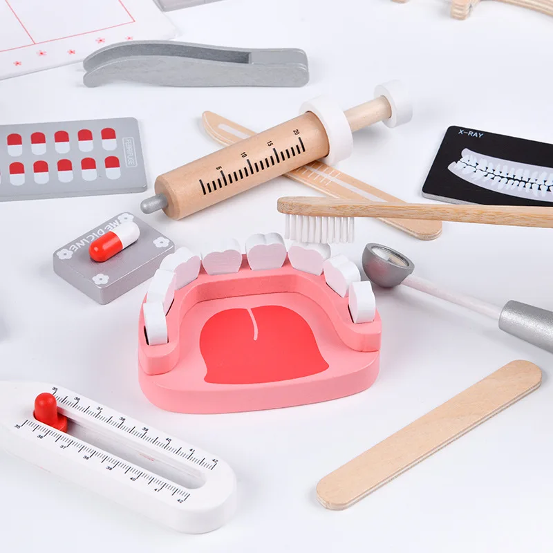 新しい子供向けごっこ遊びおもちゃ 木製ごっこ遊びお医者さんご - Kids Doctor Education のレビューと価格