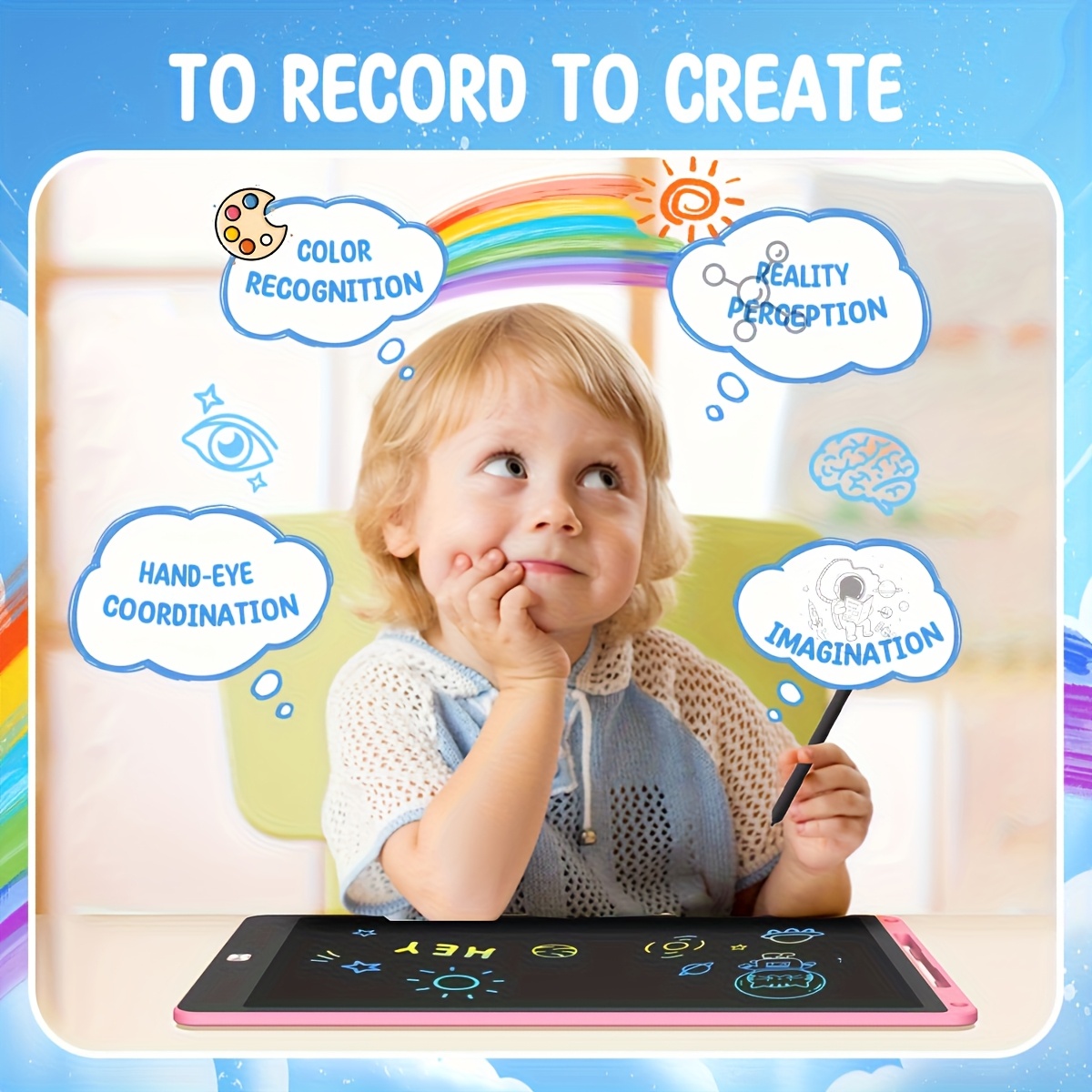 8.5 インチ LCD 描画タブレット 30 個 マジック黒 - Kids Education Tablets のレビューと価格