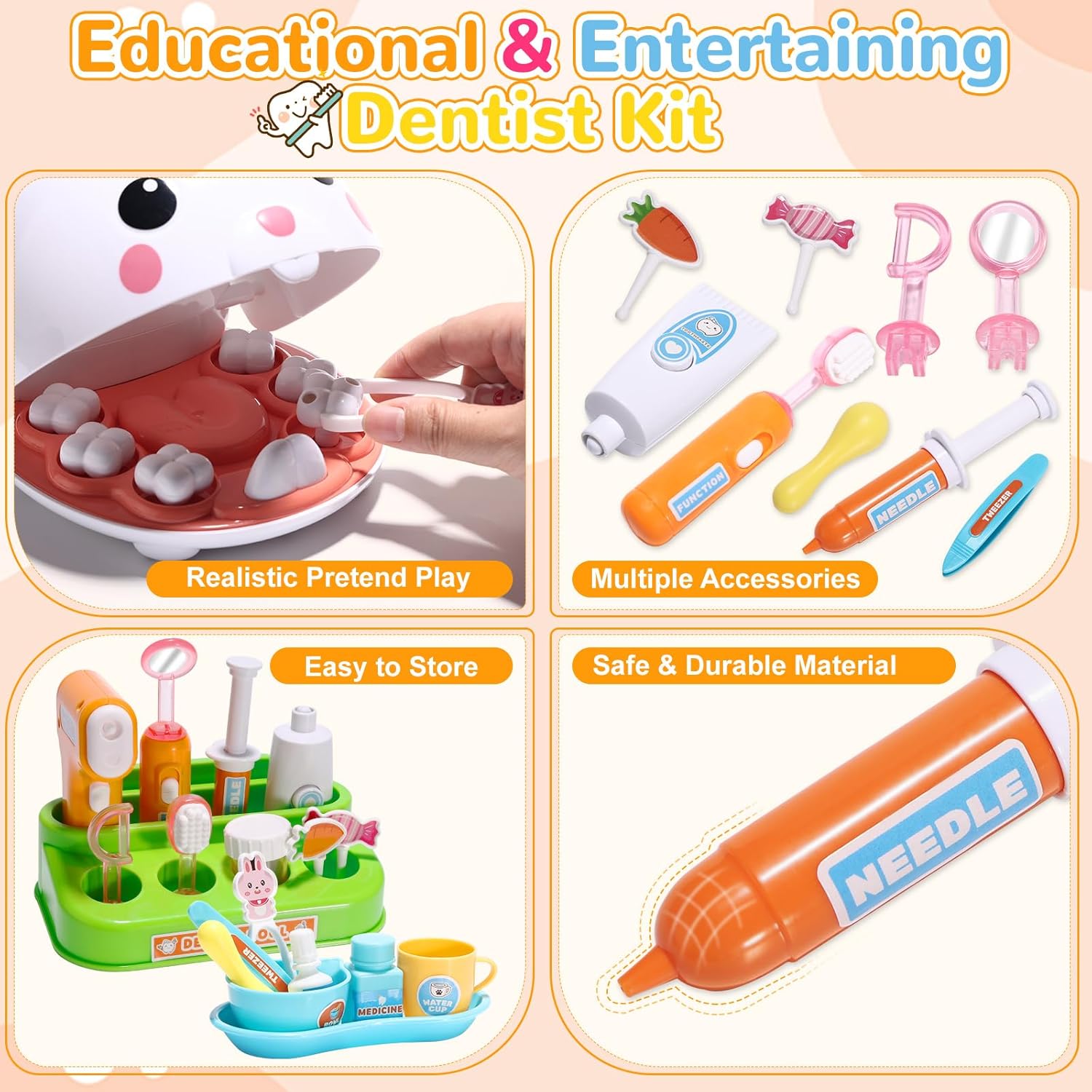 歯医者キットごっこ遊びセット歯歯科用ツール医療ペットドクター - Kids Doctor Education のレビューと価格