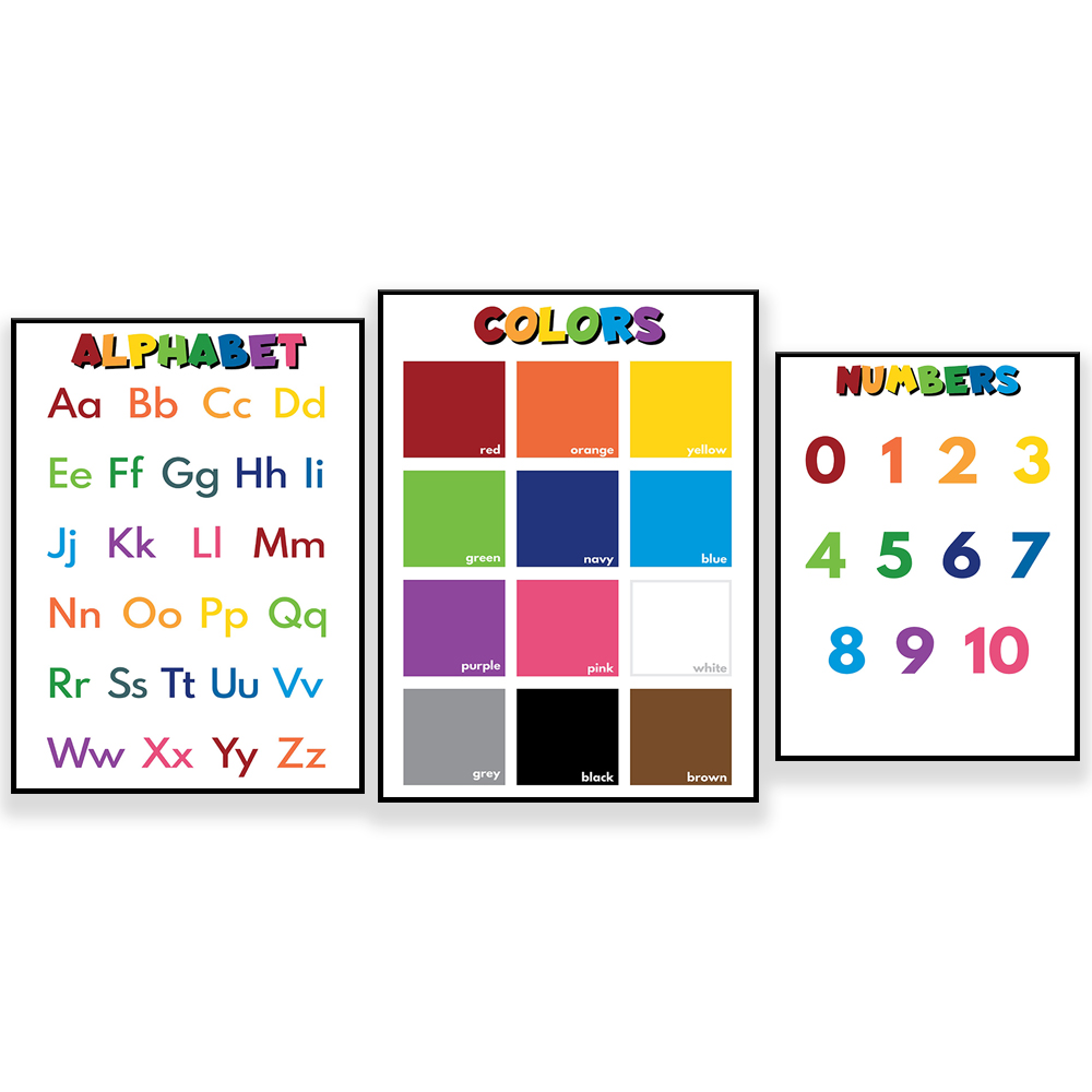 子供向けの色の名前、アルファベット、数字、教育ポスター、幼児 - Kids Education Name のレビューと価格