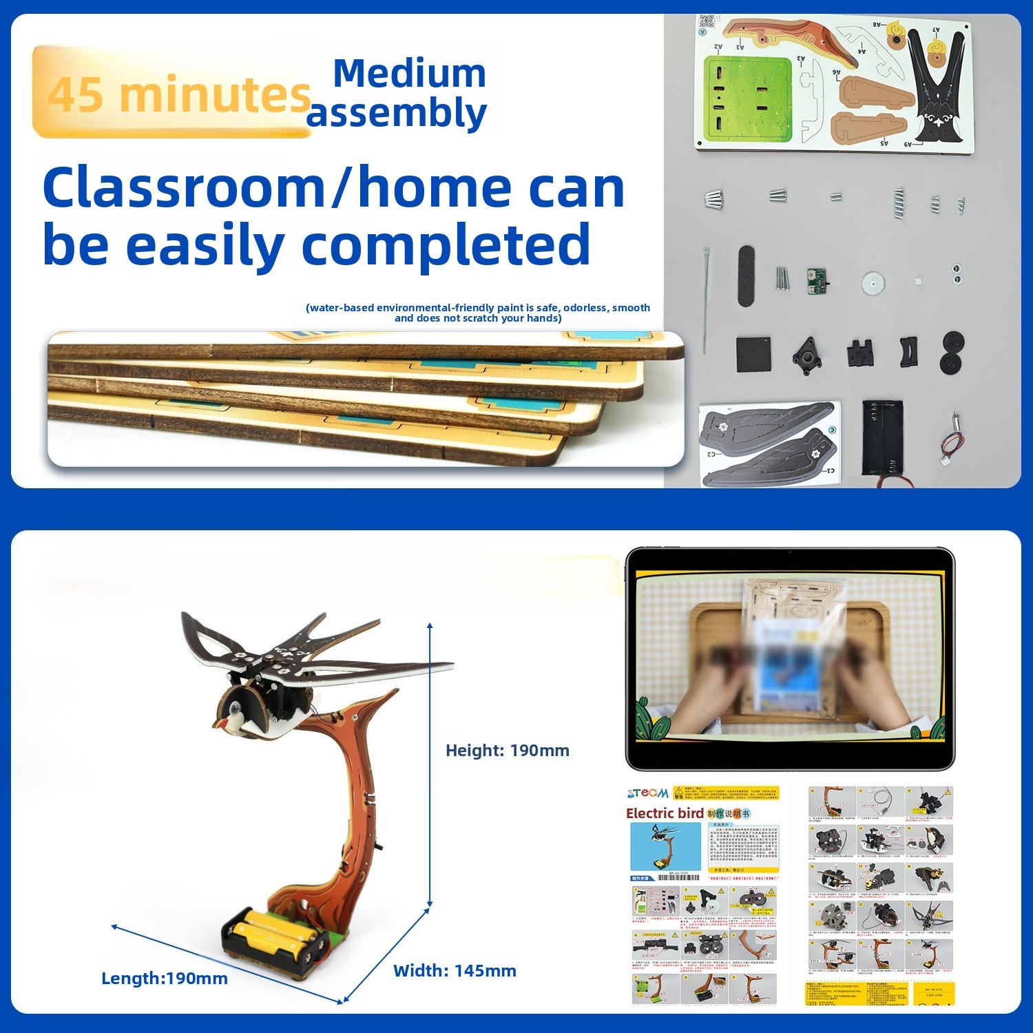 科学と教育 DIY 電動鳥科学実験クラフトキット 子供向け、 - Kids Education Allowance のレビューと価格
