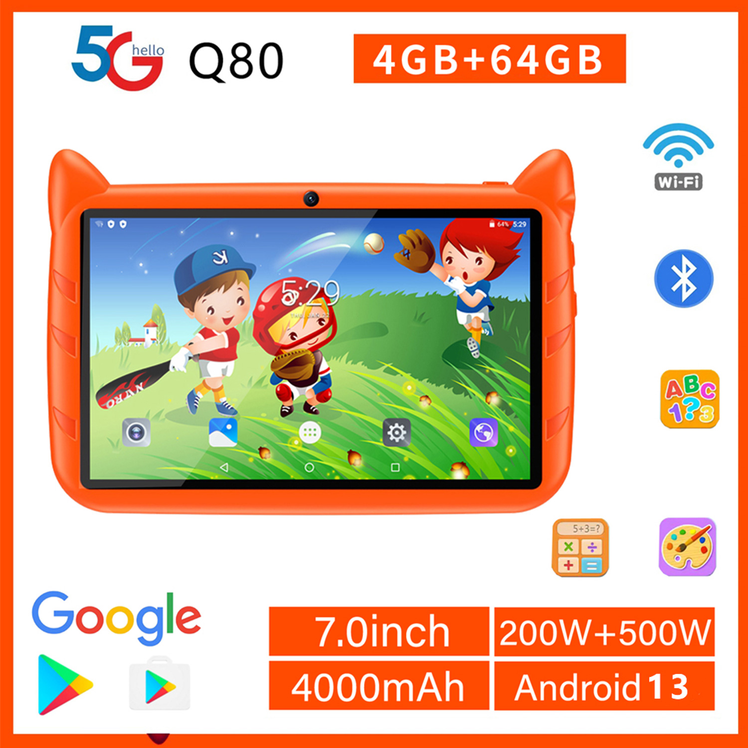 Googleの学習,教育,ゲーム,Bluetooth, 5G - Kids Education Tablets のレビューと価格