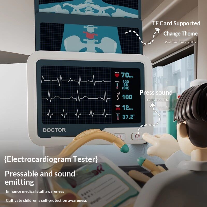 日本の子供向け医者ごっこ遊びおもちゃ ECGモニター サウン - Kids Doctor Education のレビューと価格