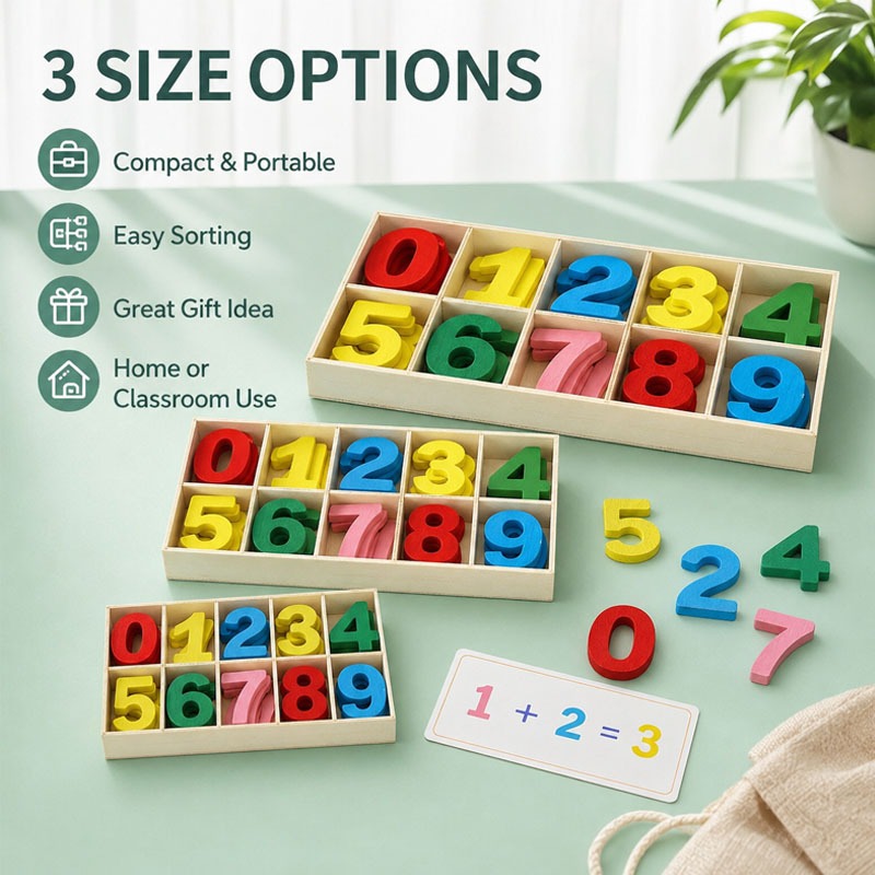 木製数字セット クラフト数字0-9 教育用DIY名前デザイン - Kids Education Name のレビューと価格