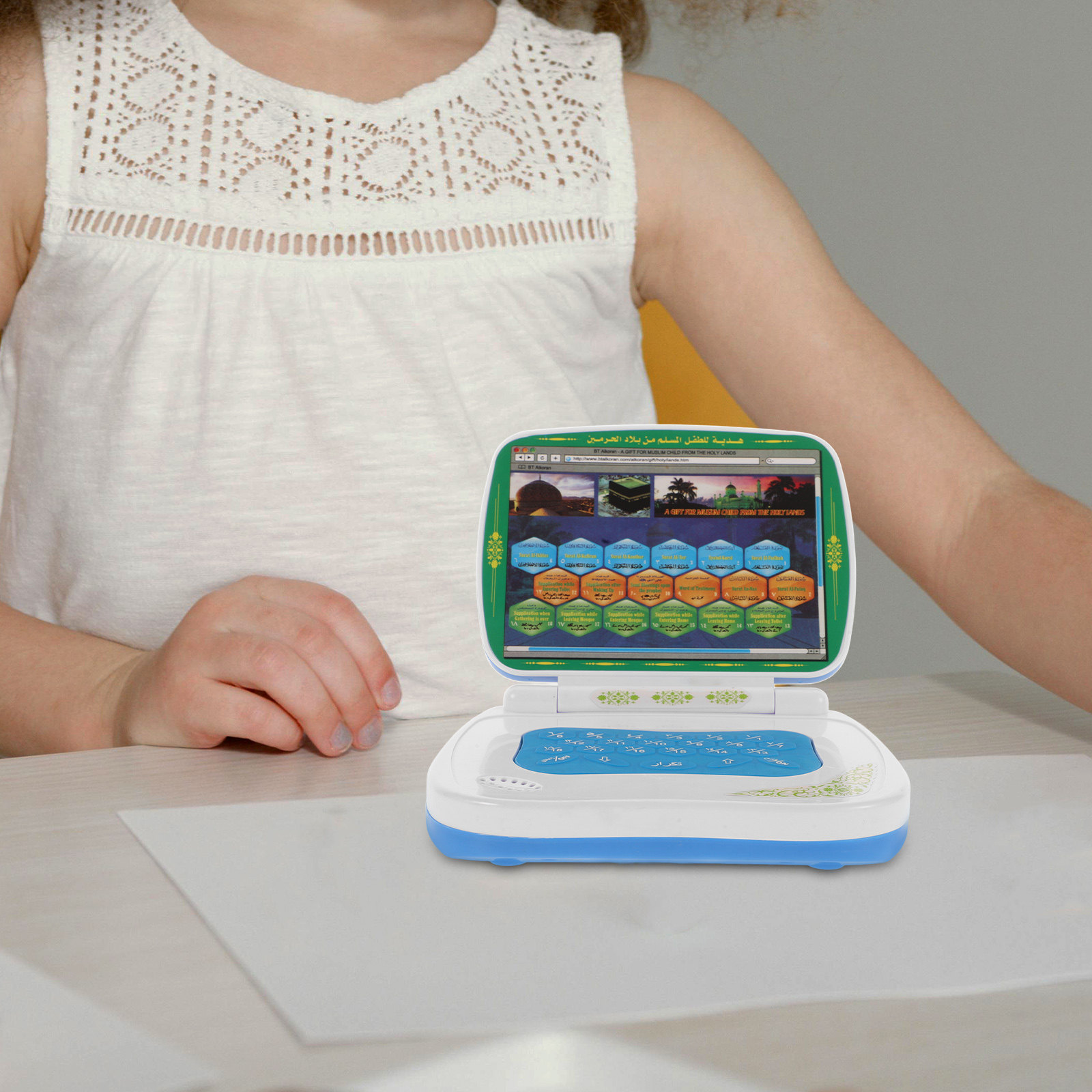 折りたたみ式タッチ学習機 アラビア語早期教育デバイス 子供用 - Kids Education Laptop のレビューと価格