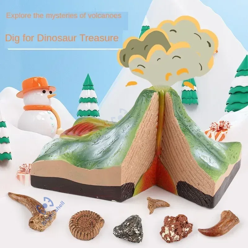 ピラミッドキッズおもちゃ恐竜火山DIY化石考古学発掘キット骨 - Science Kit Volcano のレビューと価格