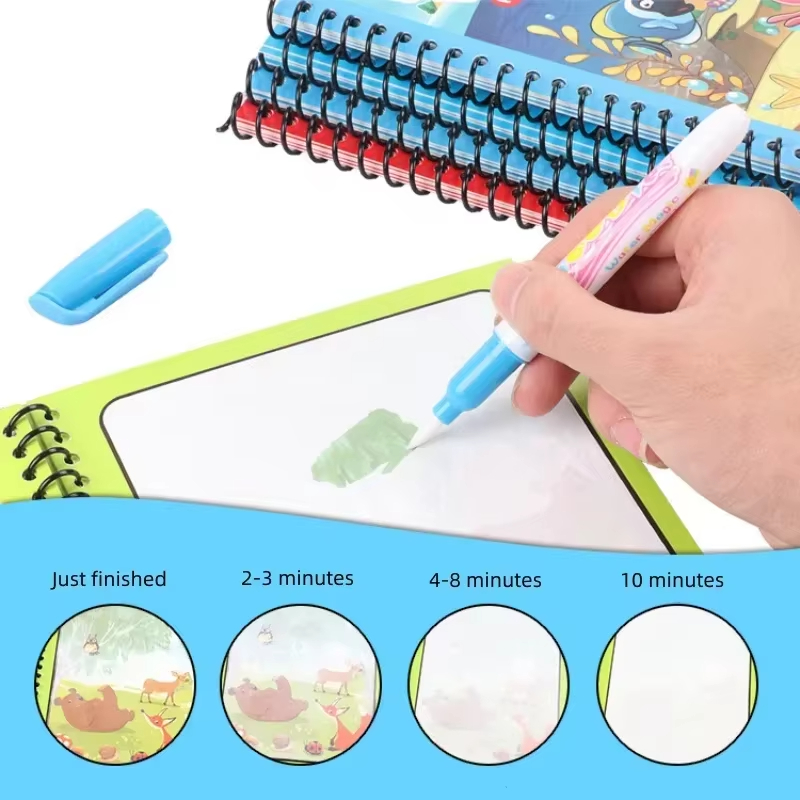 1pc 再利用可能な子供用マジックウォーター描画ブックとペン - Kids Education Laptop のレビューと価格