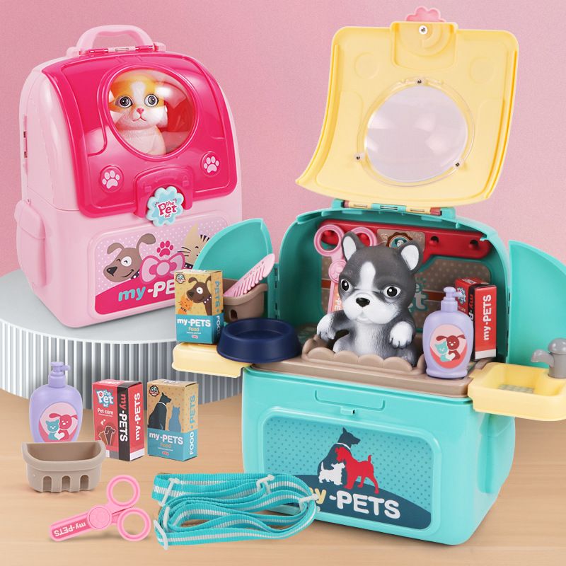 幼児用ペットケアプレイセット、バックパック付き犬用グルーミン - Kids Doctor Education のレビューと価格