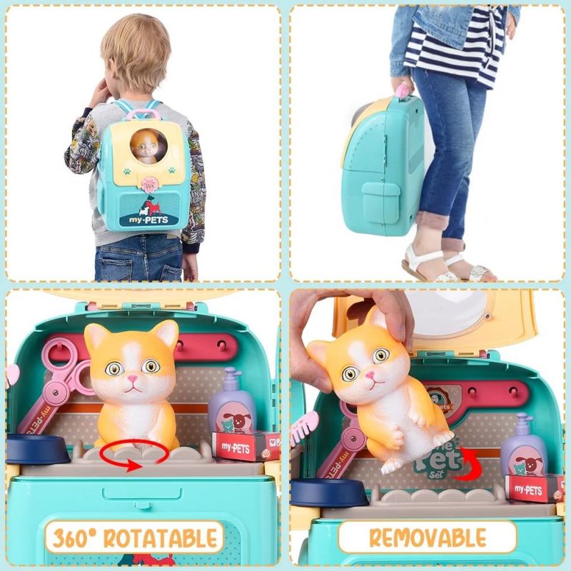 幼児用ペットケアプレイセット、バックパック付き犬用グルーミン - Kids Doctor Education のレビューと価格