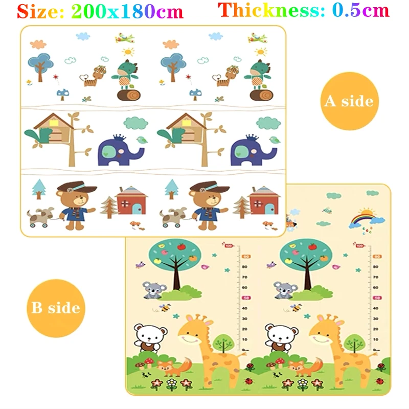 200x180cm 厚さ0.5cm ベビー プレイマット キ - Kids Education Allowance のレビューと価格